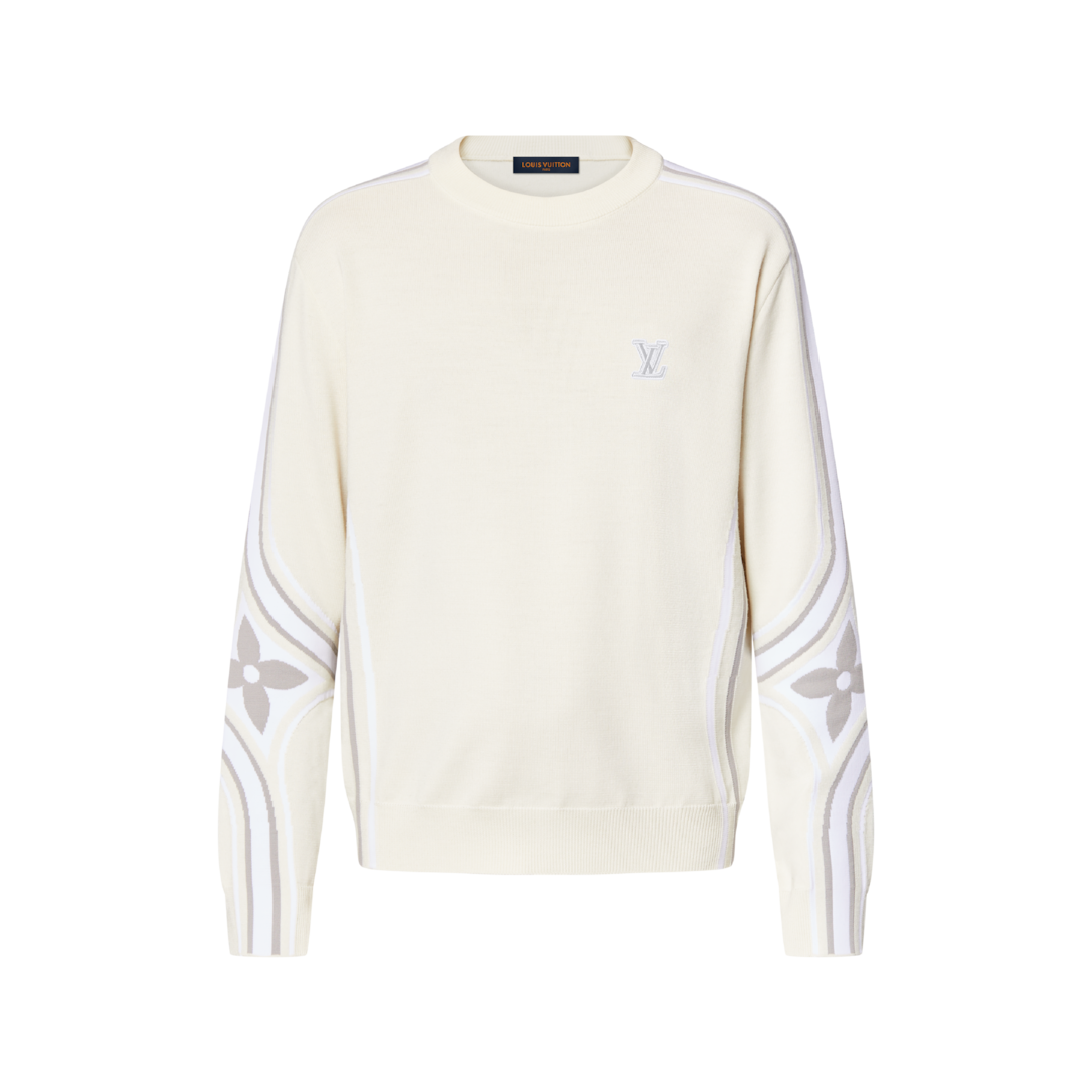 Louis Vuitton Staples Edition ホワイトスウェット Graphic Knitted Crewneck - New - For Men | LOUIS VUITTON ®